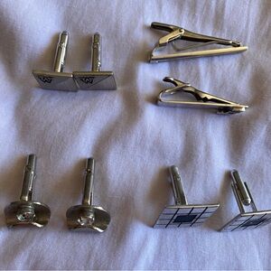 Vintage cuff links and tie bundle